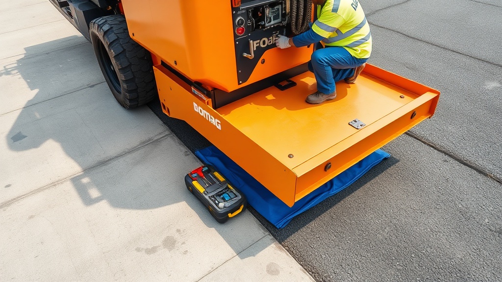 Bomag BF 600 P-2 Screed Plate Replacement Procedure